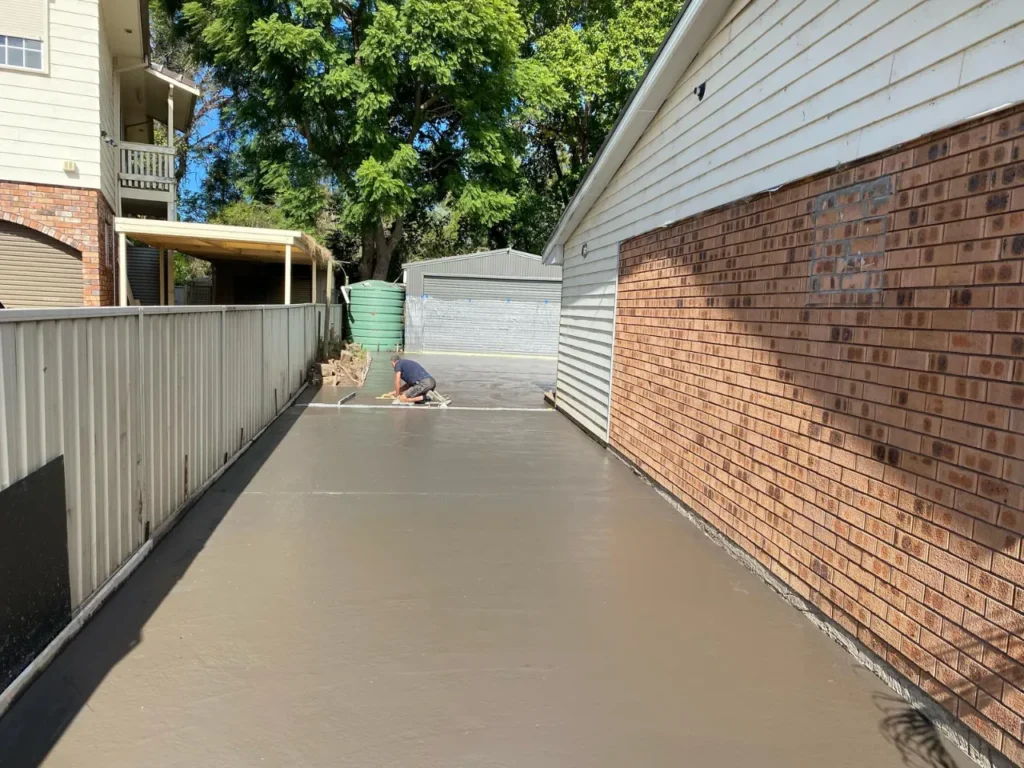Vanguard Concreting side of house